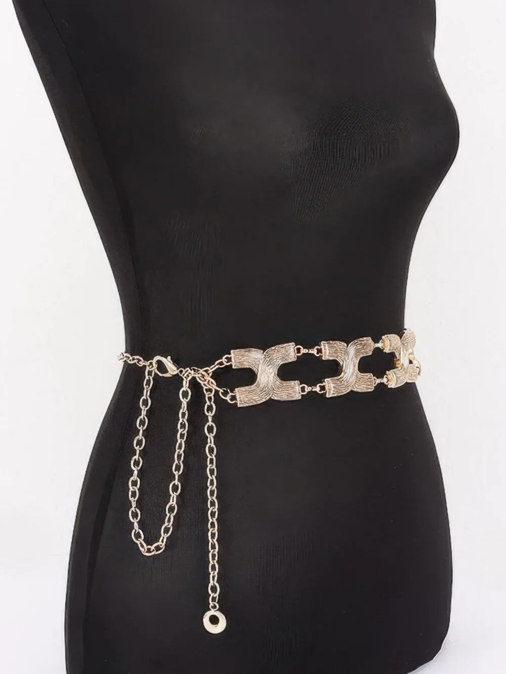 Textured X-link Chain Plus Size Belt
